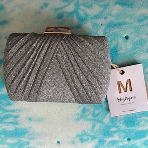 MIZTIQUE Silver Sparkle Clutch